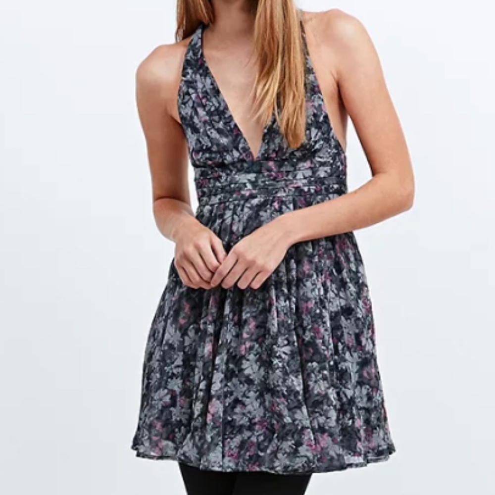 Kimchi Blue Polly Dandelion Halter Neck Dress - 10